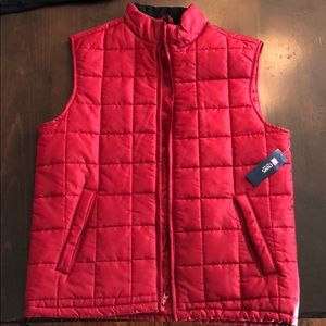 NWT CHAPS Red Zip Insulated Puffer Vest (Medium)